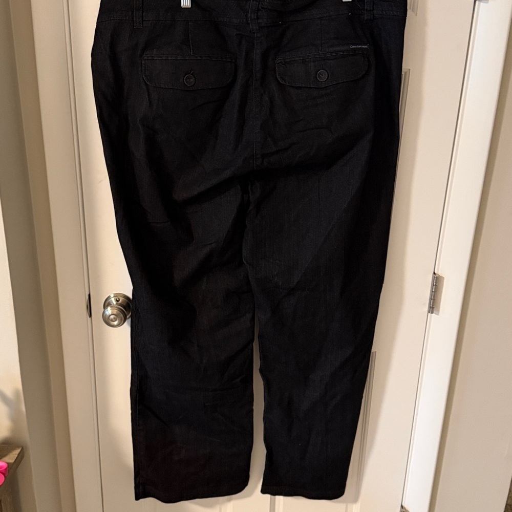 Calvin Klein Women’s Plus Black Denim Trouser Jeans High Rise Size 24W - Picture 6 of 8